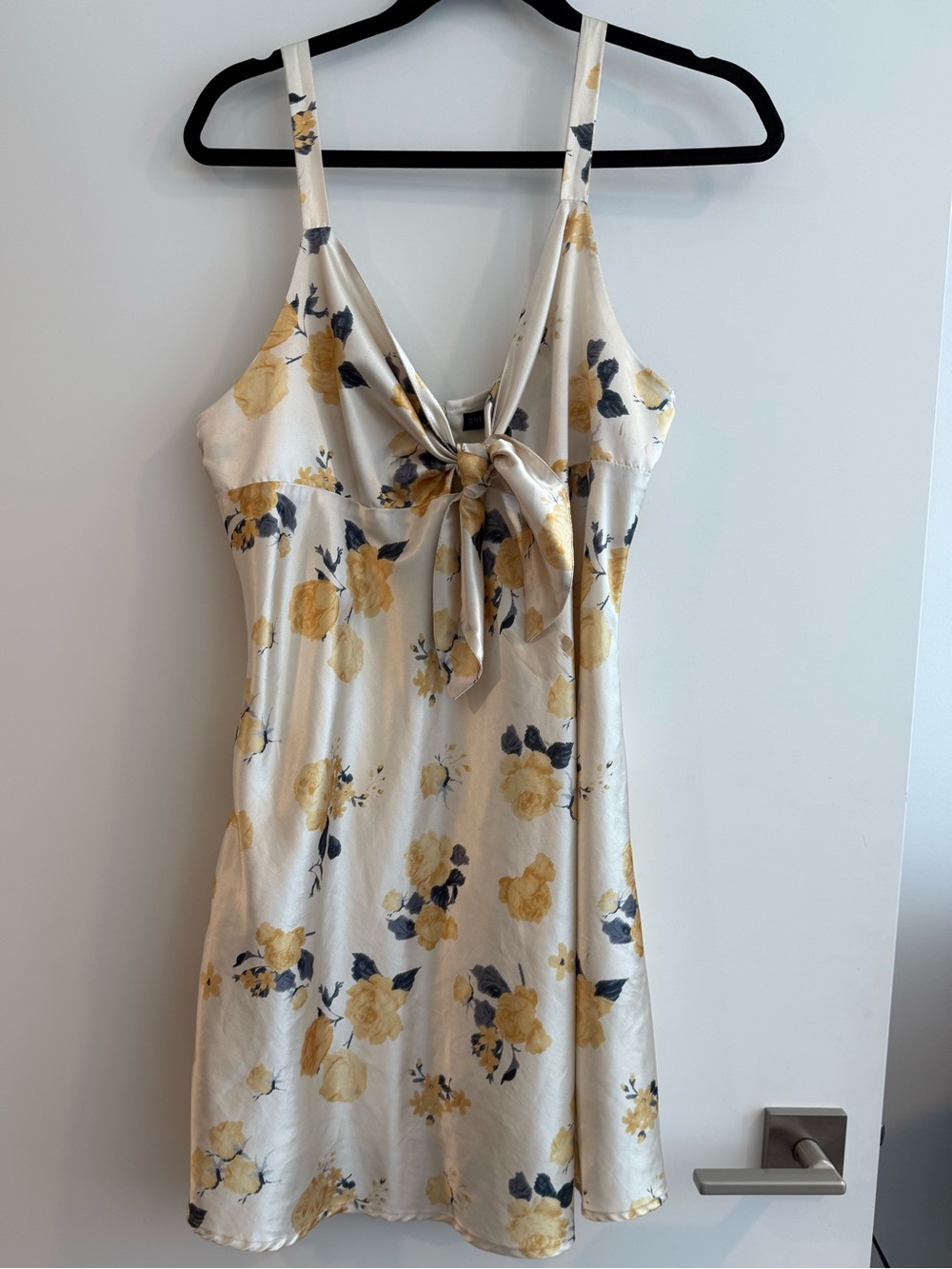 Floral Tie-Front Slip Dress